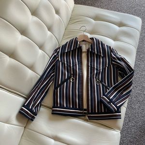 Nina Ricci wool silk stripe jacket